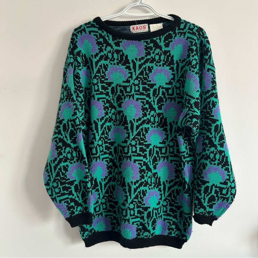 Vintage Kaos Knit Patterned Sweater